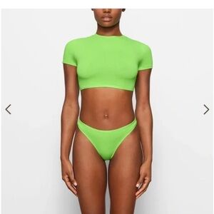 SKIMS Neon Green Crop Top (TOP ONLY)